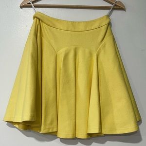 Summer yellow skirt (flared, A-line)